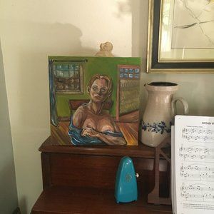 "Van Gogh As A Woman" Original Oil Painting